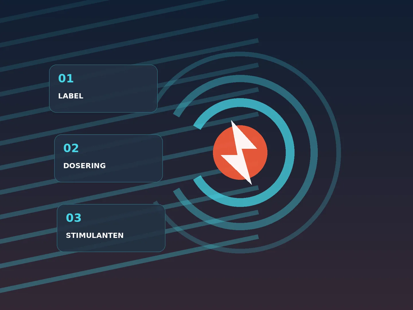 Dynamisch energiedashboard voor het controleren van fatburner-supplementen